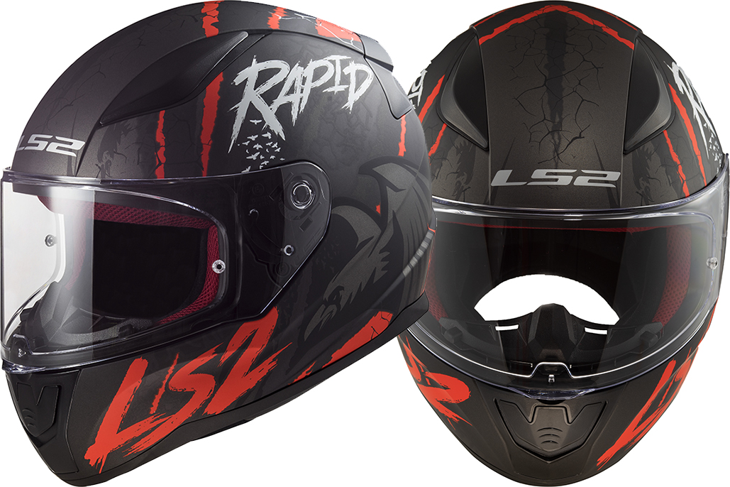 New LS2 Rapid Raven Helmet
