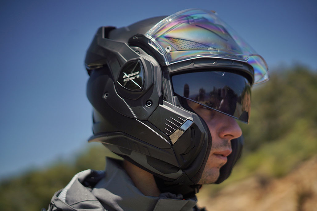 New LS2 composite flip-front helmet
